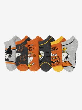Peanuts Halloween Ankle Socks 6 Pair, , hi-res